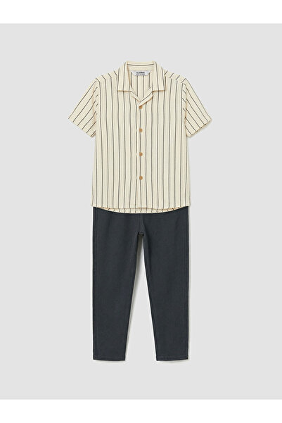 LC Waikiki Quality Pieces from Çelebi Store Short Sleeve Striped Boy's Shirt ...