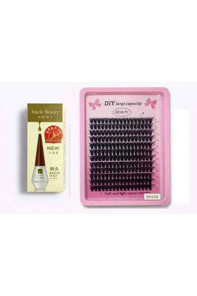 DIY Kit extensii gene smocuri + adeziv gene Marie Beauty – aspect