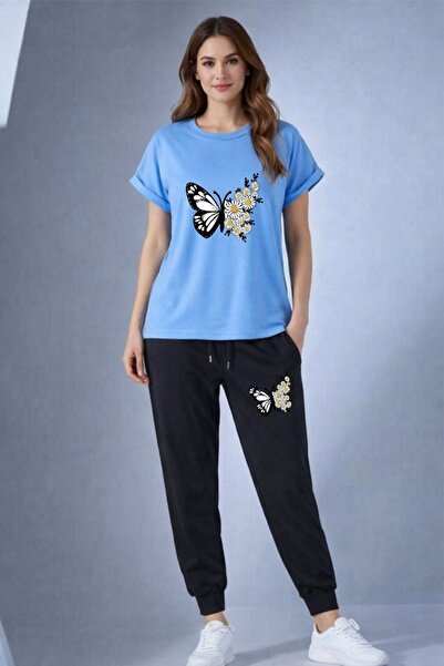 orwen life est. 2022 Oversize T-Shirt with Butterfly Print and Elastic Cuffs ...