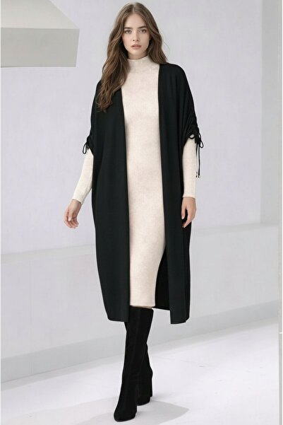 MAMAYAGA Midi Length Bat Sleeve Shoulder-Tie Knitwear Suitable for Women's Hi...