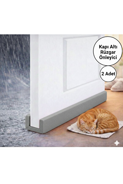 baffhome 2 Adet Kapı Altı Rüzgârlık Soğuk ve Toz Önleyici Yalıtım Süngeri Isı...