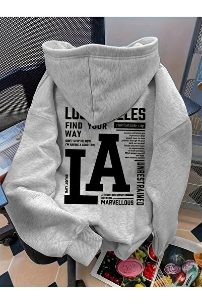 Deocept Mix Printed Oversized Unisex Women/Men K Hooded Sweatshirt