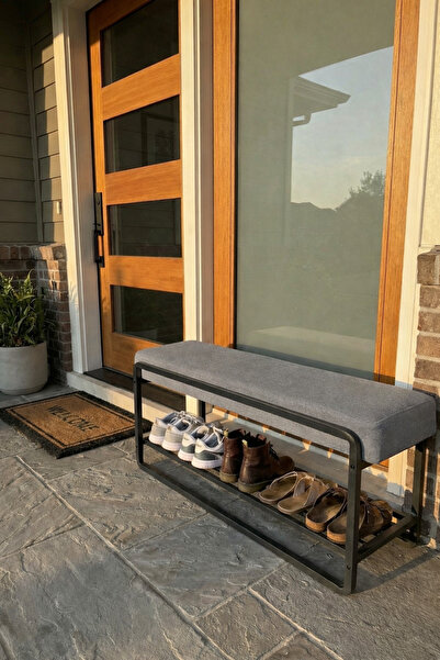TodekHome Line Modern Bench Puf | 120 cm - Antre, Giriş Holü , Ofis İçin Şık ...