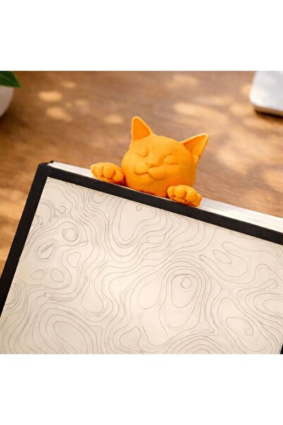 Basart Studio Özel Tasarım 3 Boyutlu Kedi Kitap Ayracı