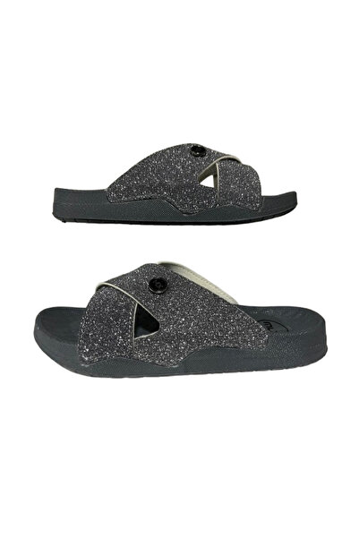 MULEX 11653-S Women's Cross Silvery Model Anatomical Sole Slippers