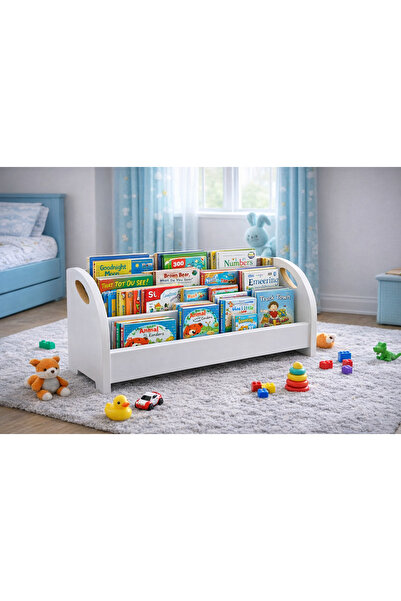 VARDAR Şık beyaz Çocuk Kitaplığı - Kolay montaj (Mdf)