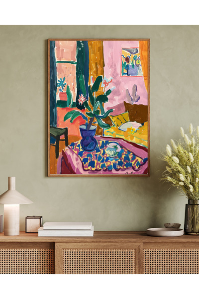 woodhomeworks Tek Parça Salon Ofis Dekor Tablo matisse serisi vrynt