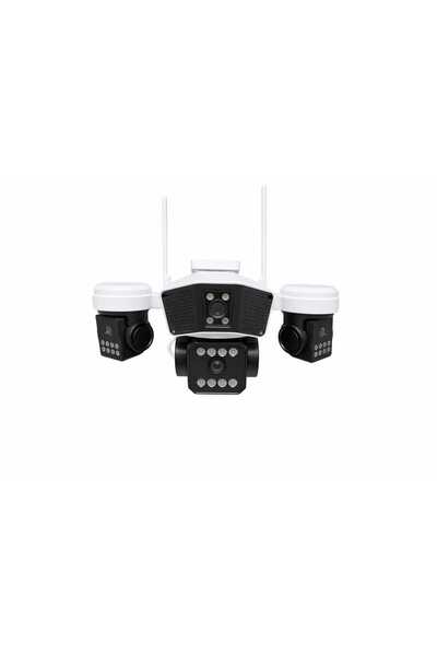 O-KAM PRO OKAM 8080 3 Lensli Akıllı Wi-Fi Güvenlik Kamerası | 360° Tam Alan K...