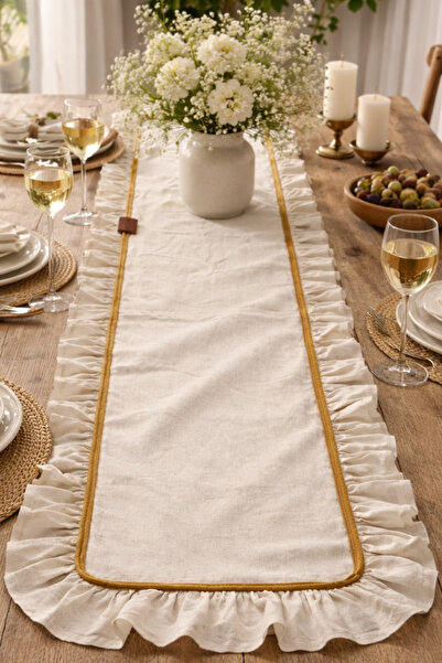 MUEV سجادة زينة للمنزل من أمريكان سيرفيس، مزينة بالكشكشة الذهبية، مصنوعة من ق...