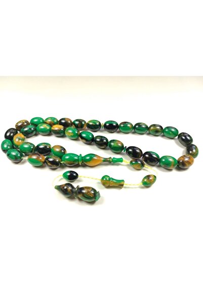 İskeçe Tesbih تحفة آريف باران الفنية من الفيروز الأريزوني مع جزيئات الذهب الم...