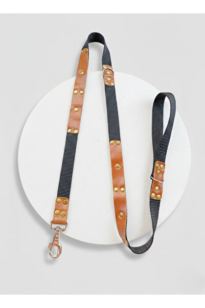 balkonda Dog Walking Leash 2.5 cm Wide Colored Cord and Leather