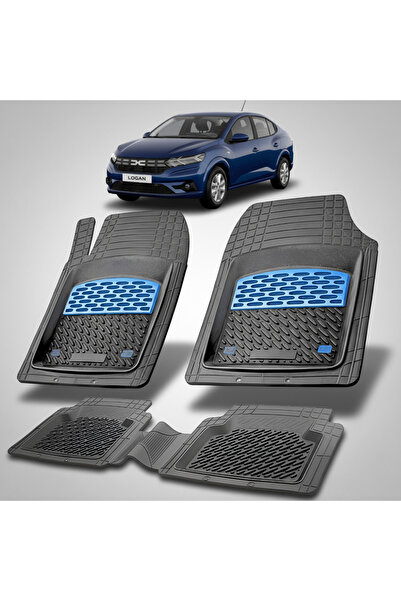 TEAMCAR Covorașe tip tavă compatibile cu Dacia Logan III 2023-2026, albastre