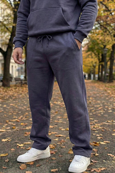 TheSeason Men's Smoked Relaxed Fit 3 Threaded Sweatpants