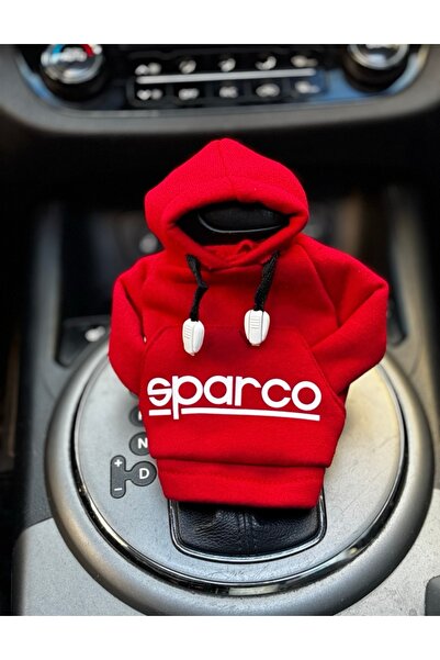Asel SPARCO Kırmızı Vites Poları Kapşonlu Sweatshirt