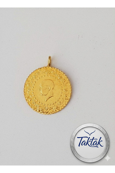TakTak Altın Kulplu Tarihli Kolye Ucu Çeyrek