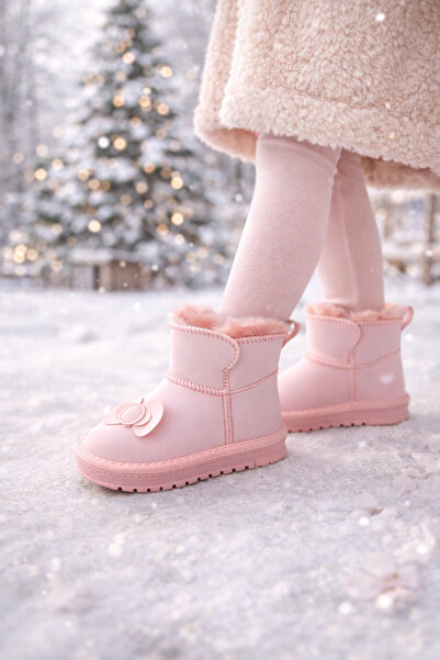 Bebelul Pink fur boots - Flower
