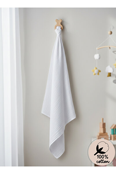 CARTI Çok Amaçlı Tek Kat Müslin Örtü , Müslin Yenidoğan Bebek Battaniyesi, %1...