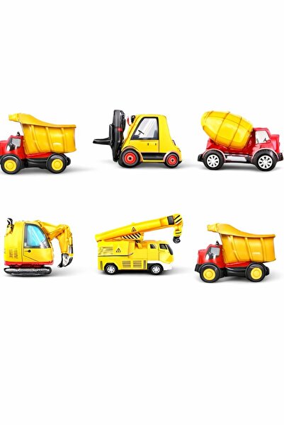 Baloncu Nene Construction Vehicles Foil Balloon Set of 6 36 cm Dumper Truck C...