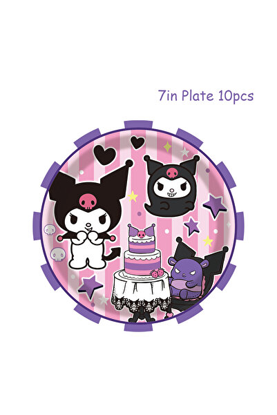 Miniso Other 10pcs 7in plate Kuromi Happy Birthday Party Favors Decorations T...