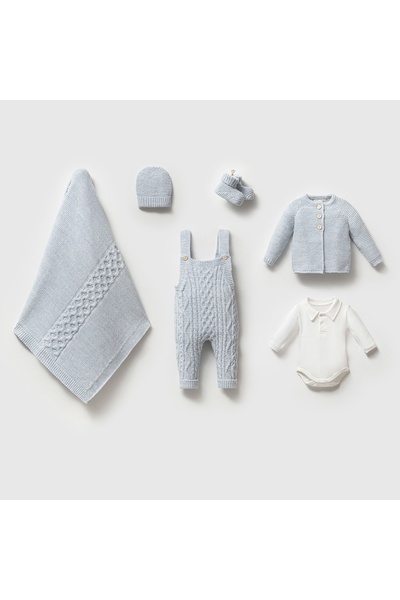 Nipperland طقم من 5 قطع بنمط قرص العسل للأطفال الذكور