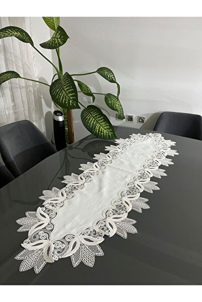 BRL ÇEYİZ HOME سجادة فاخرة من الكتان الفرنسي بتصميم غاردينيا مع تطريزات