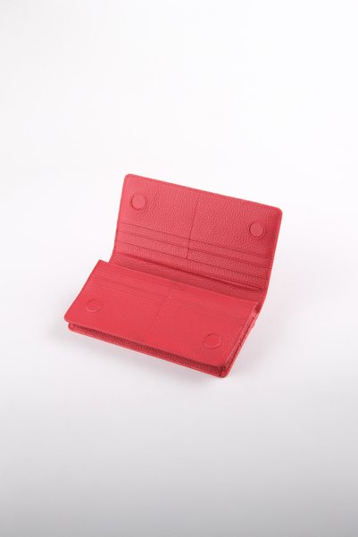 Ancora Leather Genuine Leather Handheld Portfolio with Phone Compartment and Rfid Protection Unisex 49800-Red