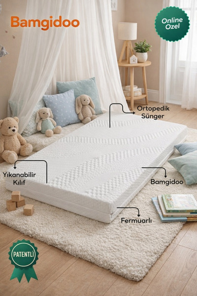 Bamgidoo Soft Ortopedik Hyper Sünger Bebek & Çocuk Yatağı – 7 cm Konfor
