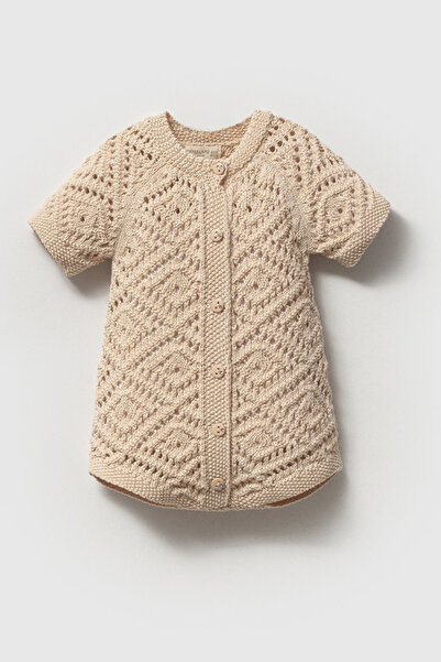 Nipperland Siena Motif Örgü Triko Kız Bebek Tulum