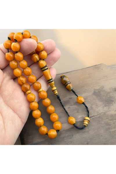 izmirpazarı Hareli Sıkma Amber Fıcı Cut Prayer Beads