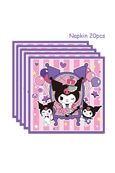 Miniso Other 20pcs napkin Kuromi Happy Birthday Party Favors Decorations Tabl...