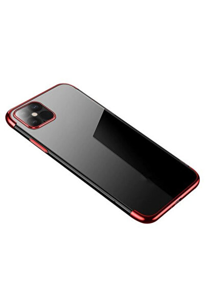 Techsuit Husa Iphone 12 PRO MAX -Husa Clear Color gel-Margine rosie