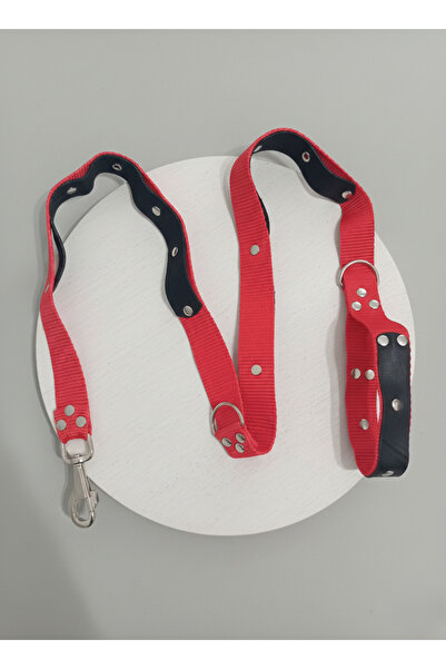 balkonda Dog Walking Leash 2.5 cm Wide Colored Cord and Leather