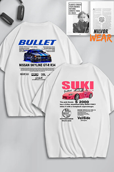 Nilvor Unisex Fast and Furious Bullet & Suki Back Printed Lover Couple Combin...