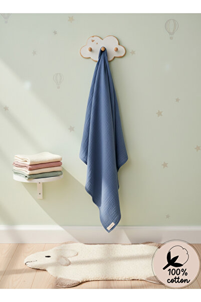 CARTI Çok Amaçlı Tek Kat Müslin Örtü , Müslin Yenidoğan Bebek Battaniyesi, %1...