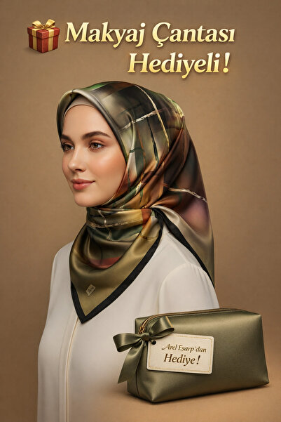 Picasso Silk Look Crystal Black - Green - Brown Scarf – Twill Stylish Design ...