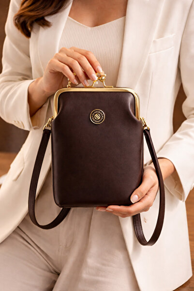 Z&ÇBUTİKK Vintage Gold Frame Mini Çapraz Çanta Kadın