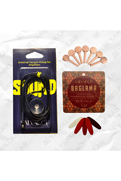 Saatistan Vakumlu Öpücük Mikrofon Seti (0.22 Bağlama Teli + Burgu + Tezene)