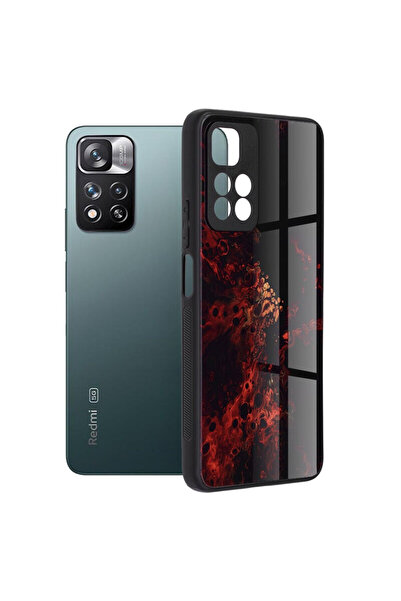Techsuit Husa Xiaomi Redmi Note 11 Pro+ - Printing Glass Red Nebula
