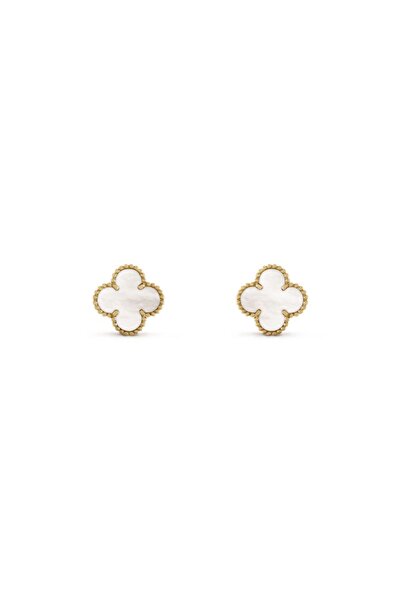 ANGELSS JEWELLERY White Earrings (Clover Model Earrings) Van Cleeff