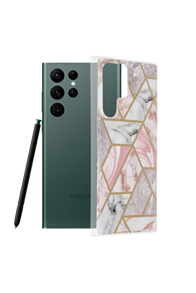 Techsuit Husa Samsung Galaxy S22 Ultra - Marble Pink