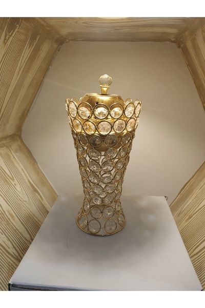 Tohfah مبخرة كريستال مذهب FT598