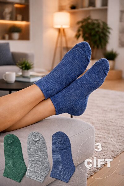 Onouqo 3-Piece Women's Home Socks Set |   Cotton, Soft Textured, Winter Therm...