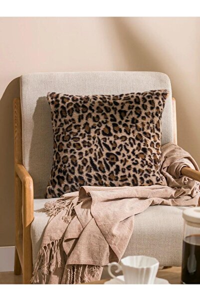 LC Waikiki Karışık Leopar Desenli Kırlent Kılıfı 45x45 Cm (S6)