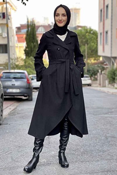 İbrahim Burak Etiler Collection معطف Kaşe أسود