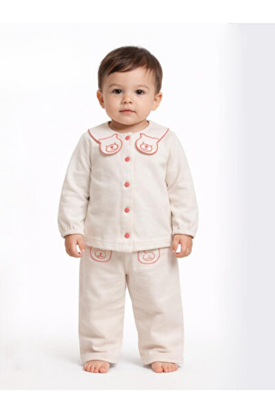 Lumbi Baby Teddy Bear Embroidered Cream Baby Set of 2
