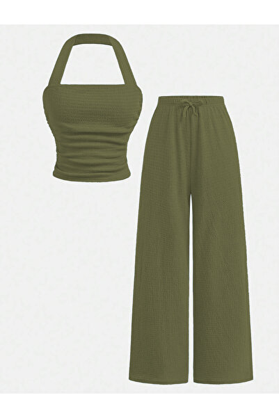 meren like your style хакі Широкі штани Широкі штани Нижня частина Верхня час...