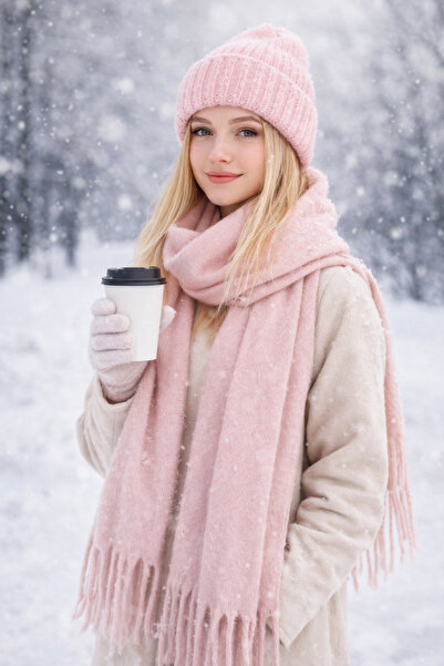 Nilbutik Premium Soft Boucle Scarf