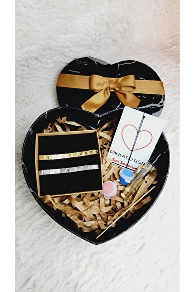 Reçel Accessories Parmak İzi Baskılı Oto Kokusu ve Love Bileklik Seti | Sevgi...