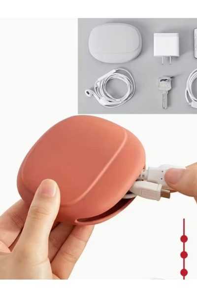 SOSYETEZGAHI Mıknatıslı Mini Silikon Taşınabilir Kulaklık ve Şarj Aleti Koruy...