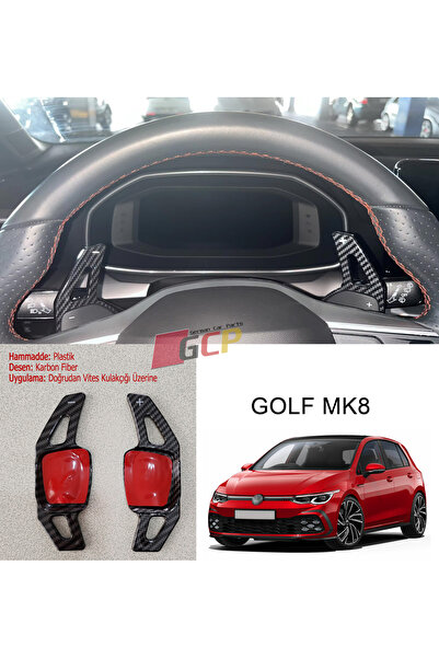 GCP German Car Parts Golf 8 Direksiyon F1 Vites Kulakçık Pedal - Golf 8 Karbo...